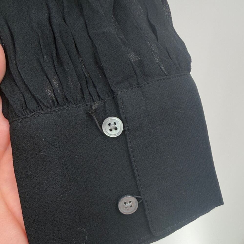 J. Crew Women's Ruffleneck top in chiffon - Black - Small - New with tags - Picture 11 of 12
